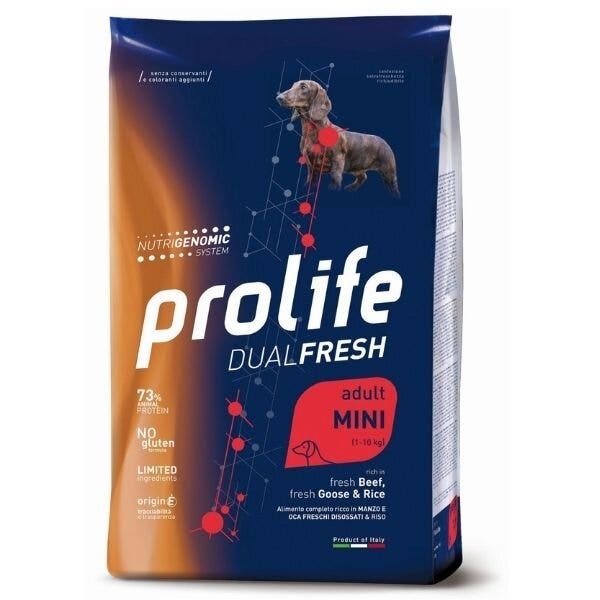 Prolife Dog Dual Fresh Adult Mini Beef Goose & Rice 600g-2