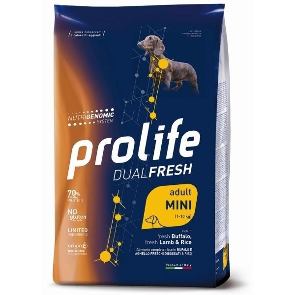 Prolife Dog Dual Fresh Adult Mini Buffalo Lamb & Rice 7Kg-1