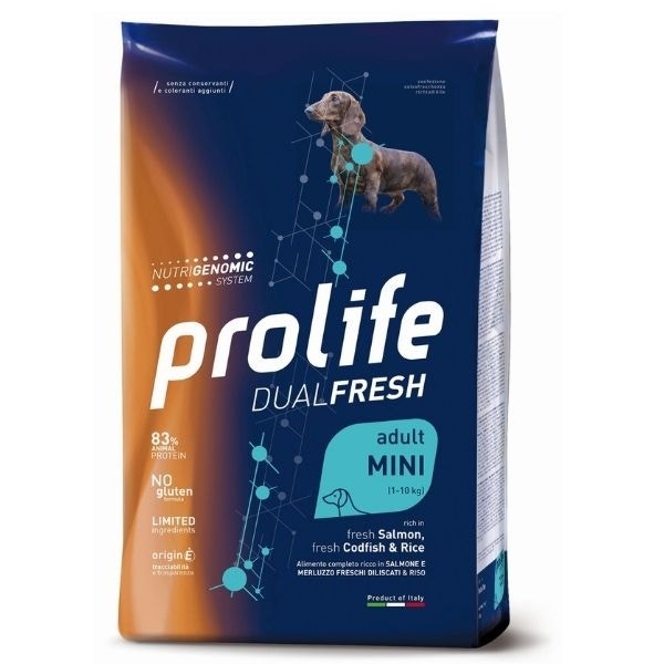 Prolife Dog Dual Fresh Adult Mini Salmon Codfish & Rice 7Kg-1