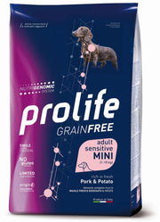 Prolife Dog Grain Free Sensitive Adult Pork & Potato Mini 7 kg