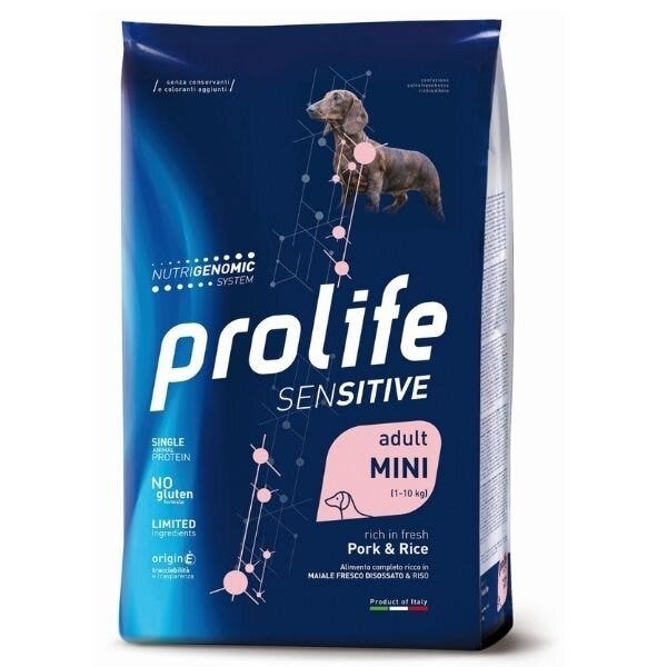 Prolife Sensitive Adult Mini Pork & Rice Cibo Secco Per Cani Taglia Piccola Sacco 2 kg-2
