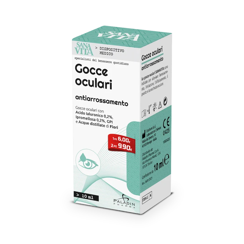 Sanavita Gocce Oculari Antiarrossamento 10ml