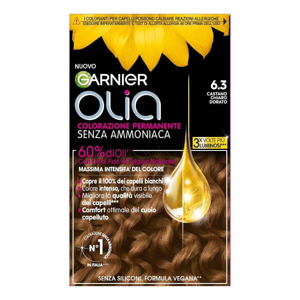 Garnier Olia Colorazione Capelli 6.3 Castano Chiaro Dorato-1