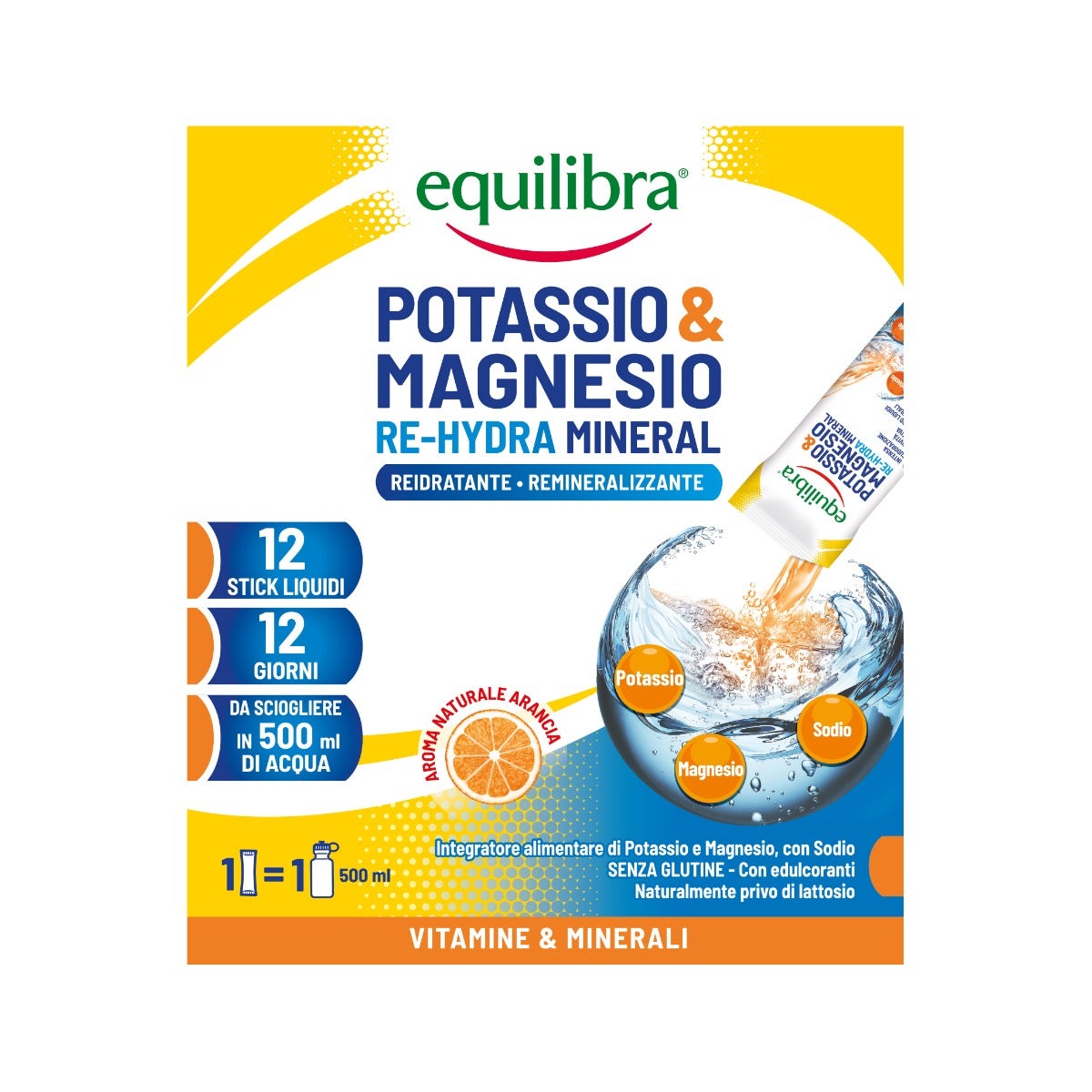 Equilibra Potassio & Magnesio Re-Hydra Mineral 12 Stick-6