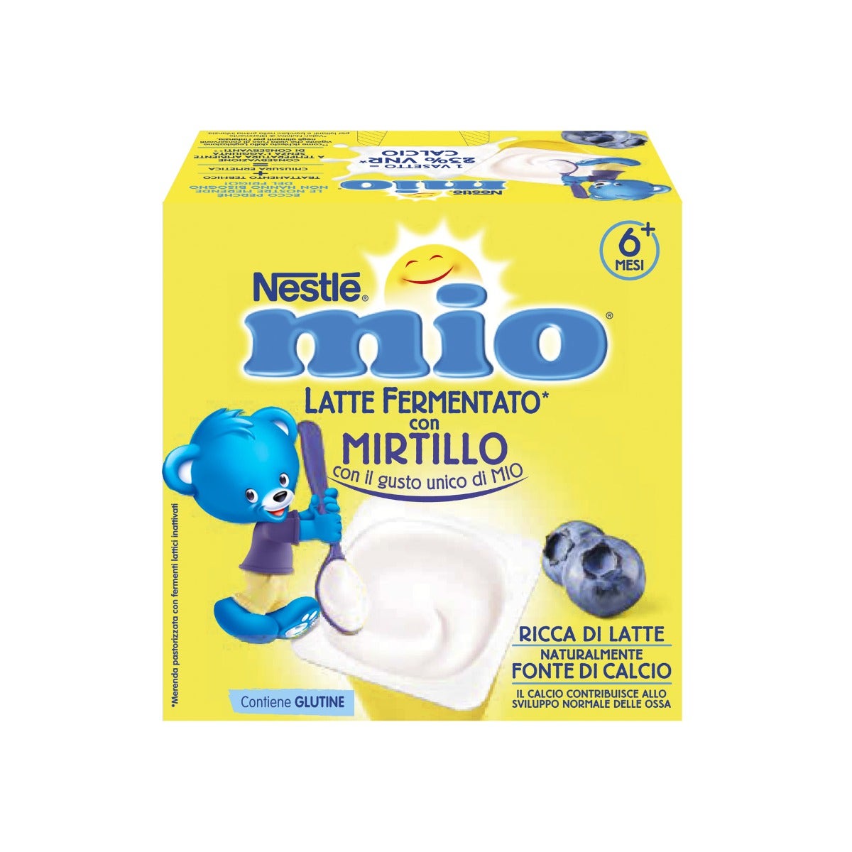 Nestlè Mio Merenda Latte Fermentato Mirtillo 4 Vasetti Da 100g-3