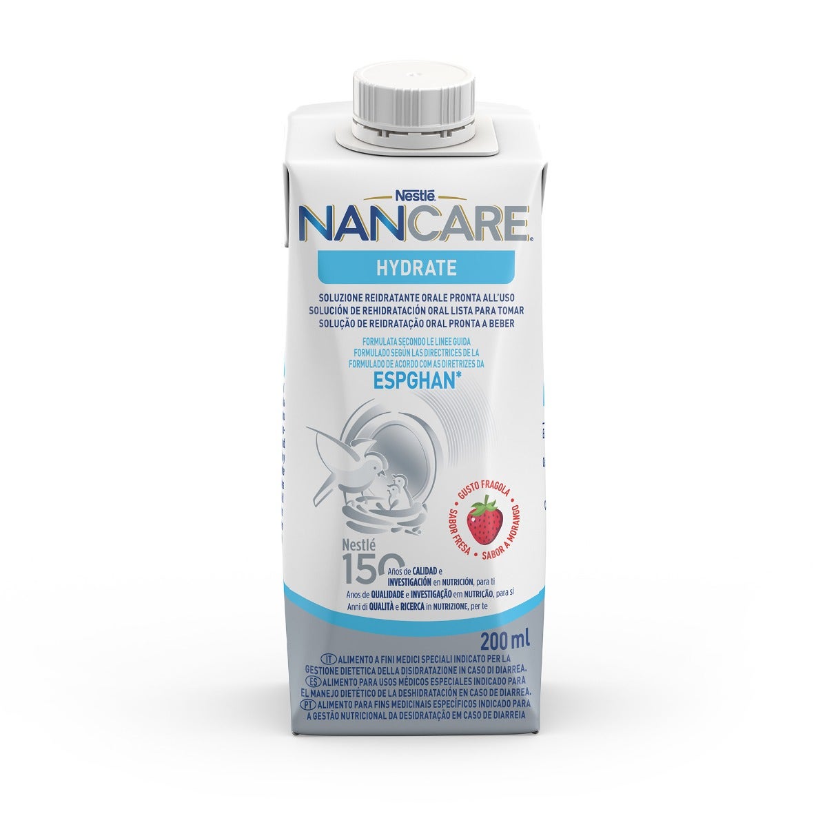 Nestlé Nancare Hydrate Alimento A Fini Medici Speciali Alla Fragola 3 Brick Da 200ml-3