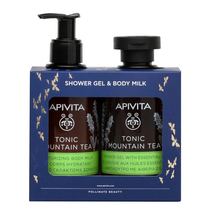 Apivita Cofanetto Gel Doccia 250ml + Latte Corpo al Tè di Montagna 200ml-2