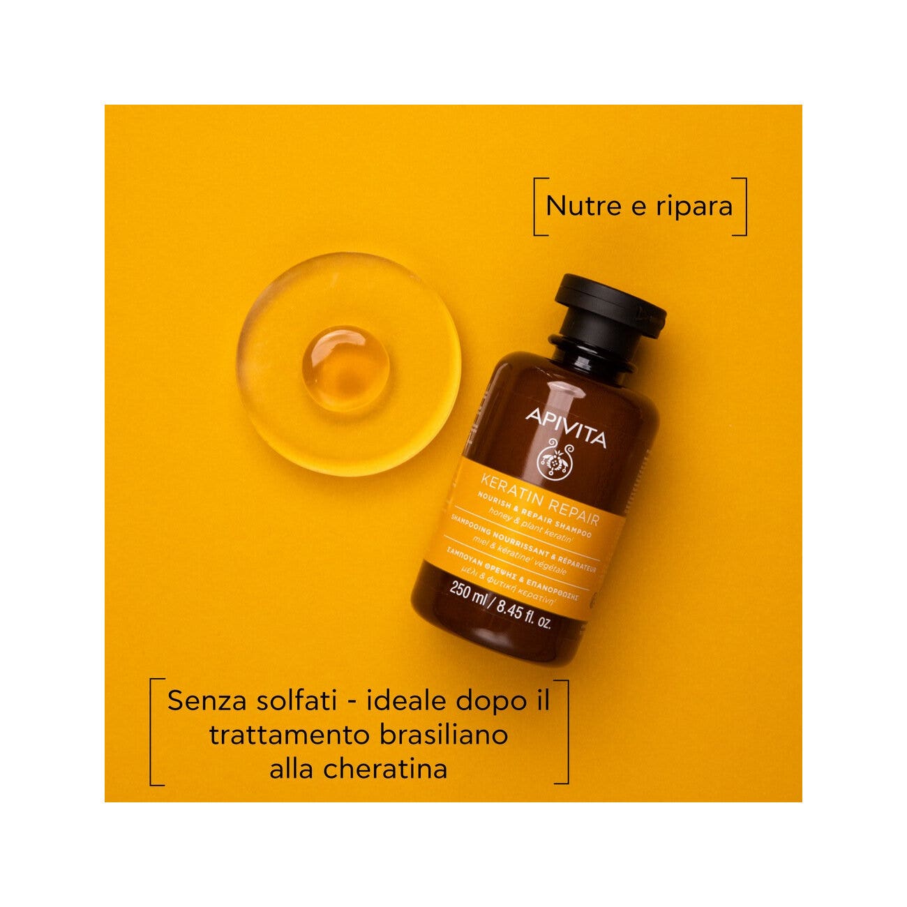 Apivita Keratin Repair Shampoo Nutriente Riparatore 250ml-2