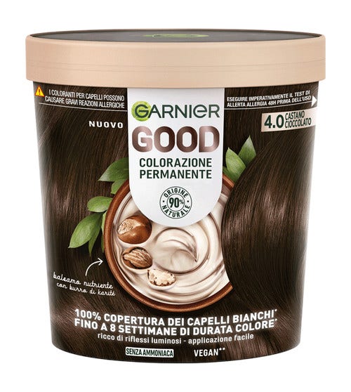 Garnier Good Kit Colorazione Permanente 4.0 Castano Cioccolato 160g-1