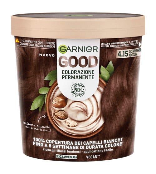 Garnier Good Kit Colorazione Permanente 4.15 Castano Freddo Nocciola 160g-1