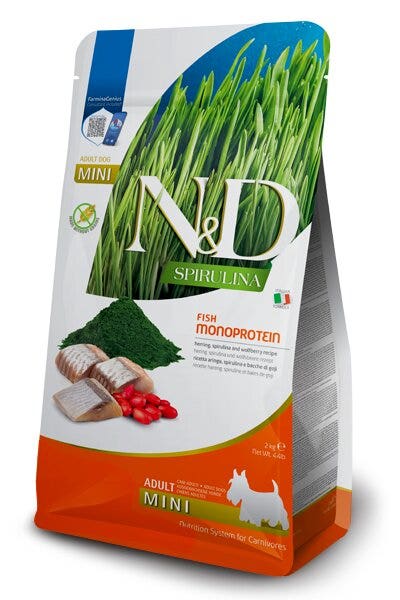Farmina N&D Dog Mini Spirulina Herring Per Cani Adulti 2kg-1
