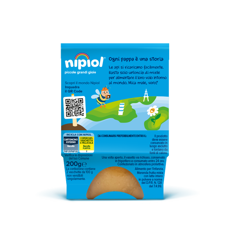 Nipiol Merenda Frutti Misti 2x100g-2