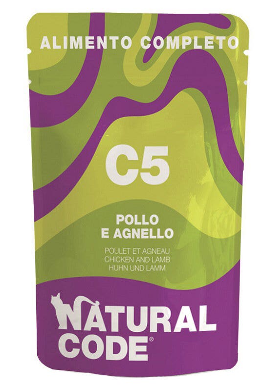 Natural Code C05 Pollo E Agnello Gatti Adulti Busta 70g-1