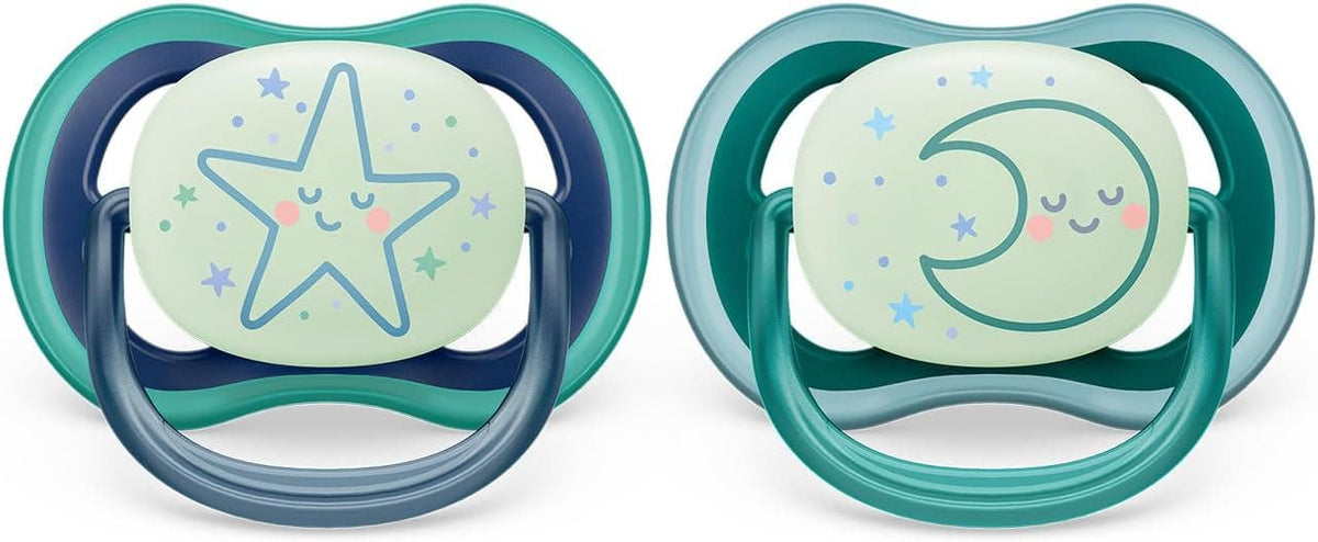 Succhietto Avent Ultra Air Night Time 6-18m Stella/luna-0