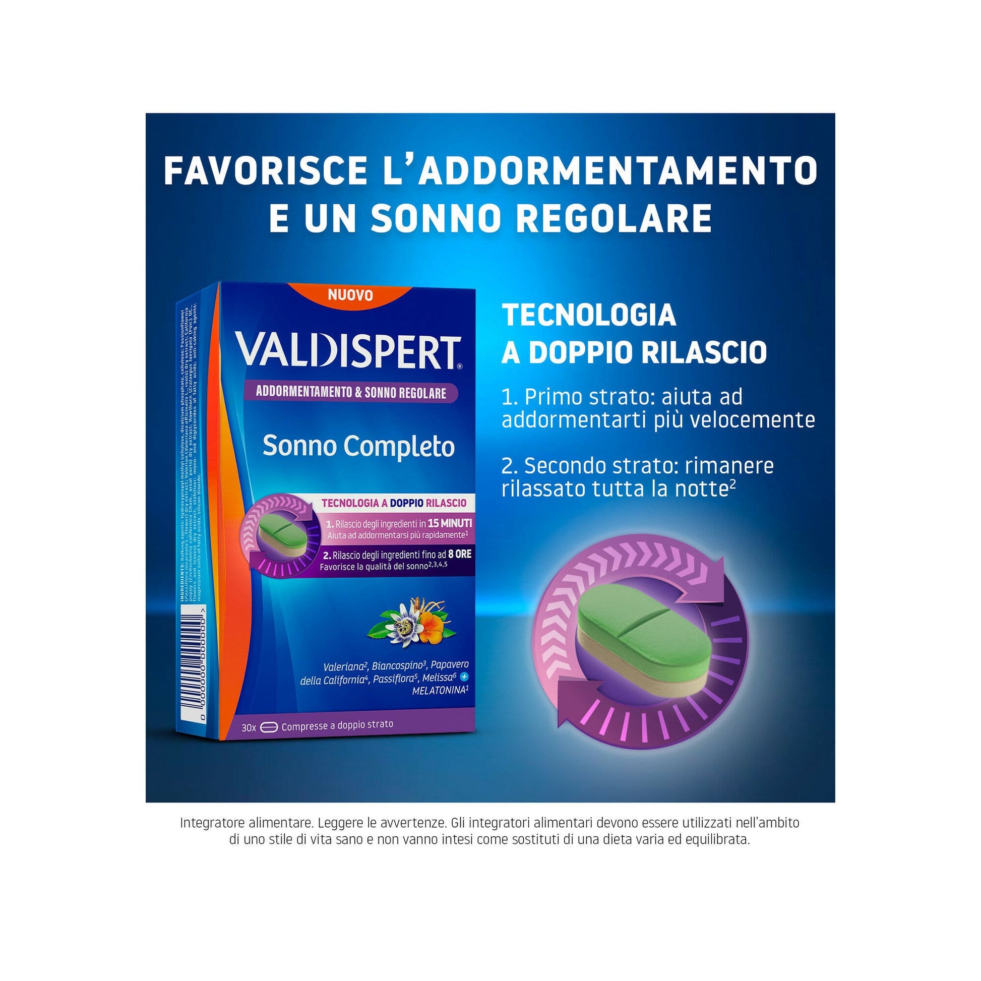 Valdispert Sonno Completo 30 Compresse Doppio Strato-2