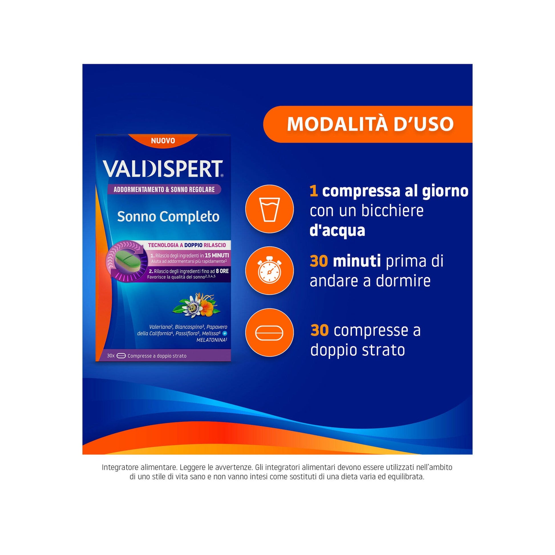 Valdispert Sonno Completo 30 Compresse Doppio Strato-3
