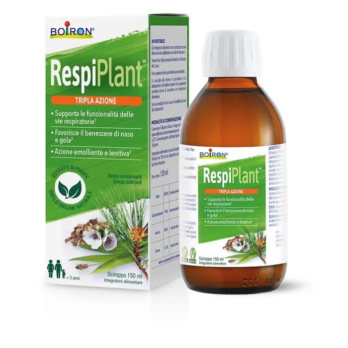 Boiron Respiplant Sciroppo 150ml + In Regalo Scaldacollo Per L'Inverno-1