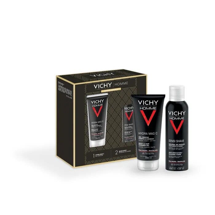Vichy Cofanetto Regalo Natale Uomo Hydra Mag C Gel Doccia 200ml + Sensi Shave Schiuma da Barba 20ml-9