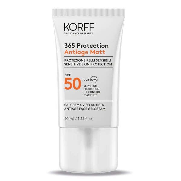 Korff 365 Protection Antiage Matt Gel Crema Viso Mattificante 40ml SPF50+-1