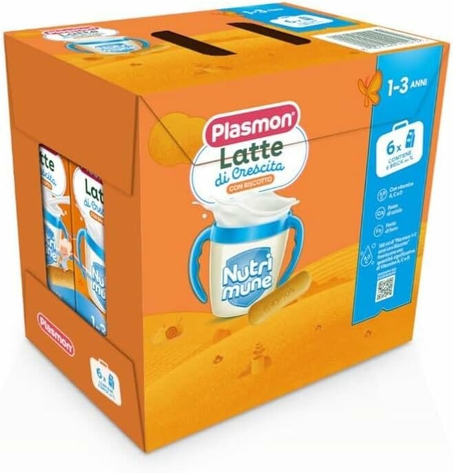 Plasmon Latte di Crescita Nutri-mune con Biscotto 12-36 mesi 6x1000ml-1
