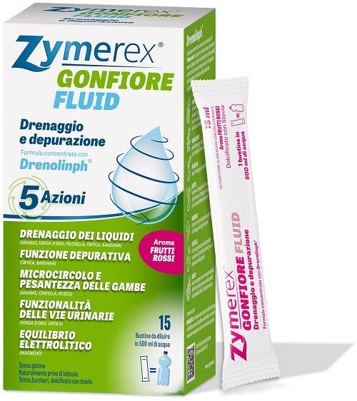 Zymerex Gonfiore Fluid Frutti Rossi 15 Bustine-1