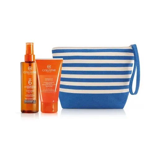 Collistar Cofanetto Olio Secco Super Abbronzante SPF6 200ml + Shampoo Doccia + Pochette-1