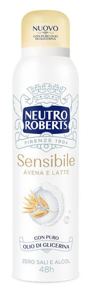 Neutro Roberts Deodorante Spray Pelle Sensibile Zero Sali di Alluminio Zero Alcol 150ml-1