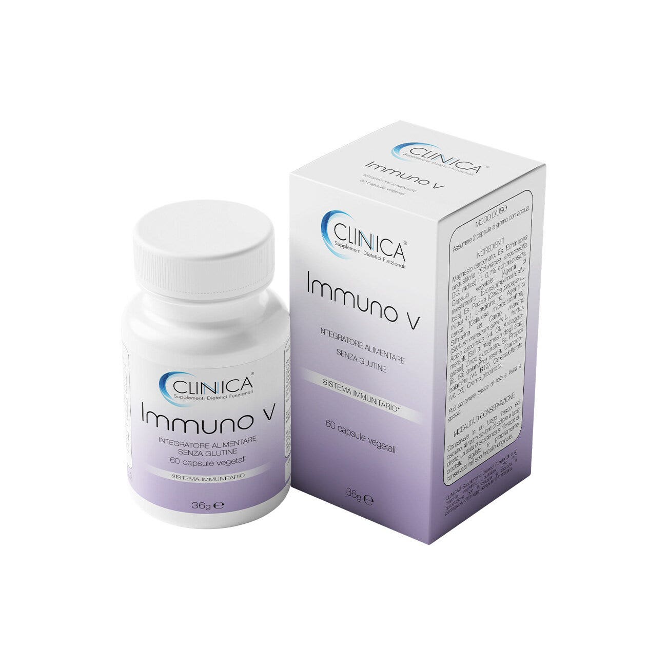 Clinica Immuno V 60 Capsule Vegetali – 1 Mese Di Trattamento-3