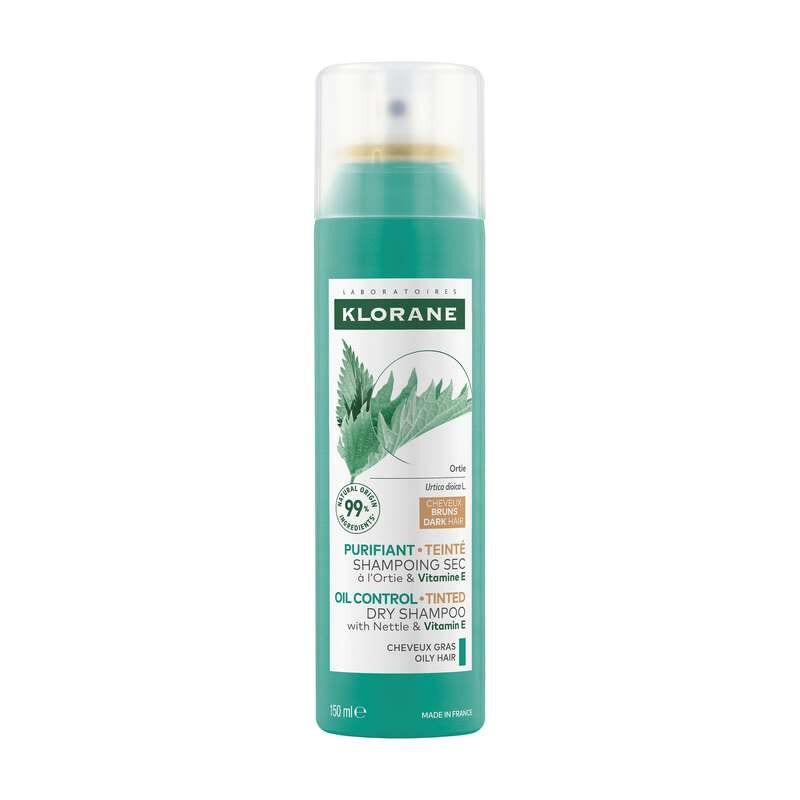 Klorane Purificante Shampoo Secco All'Ortica E Vitamina E Capelli Scuri 150ml-1