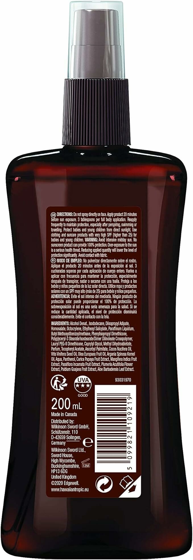 Hawaiian Tropic Olio Secco Protettivo SPF 30 200ml-2