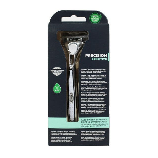 Wilkinson Rasoio Quattro Essential 4 Precision Sensitive 4 Lame Manico + 1 Ricambio-2