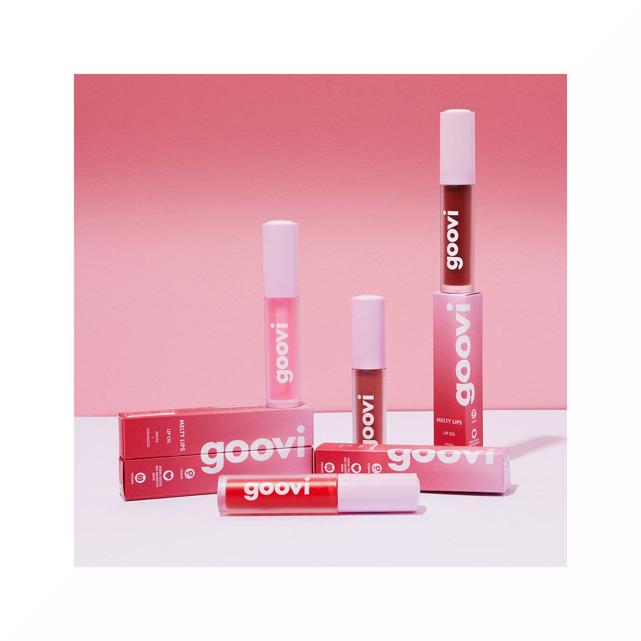 Goovi Melty Lips Lip Oil 02 Glassy Red-2