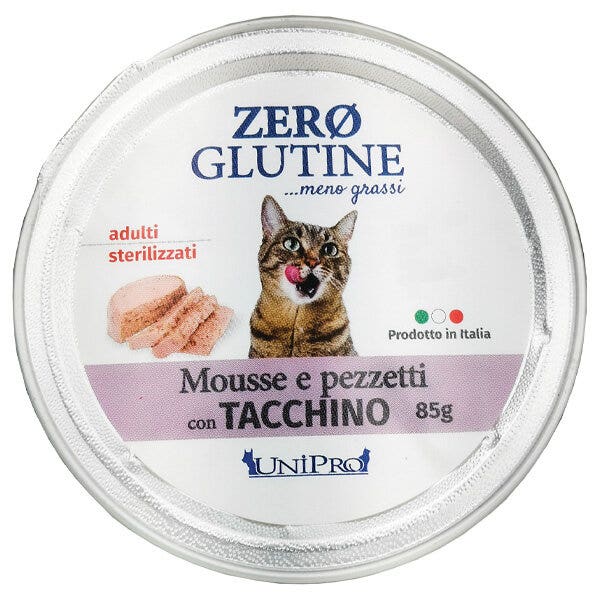 Unipro Zero Glutine Gatto Con Tacchino 85g-1