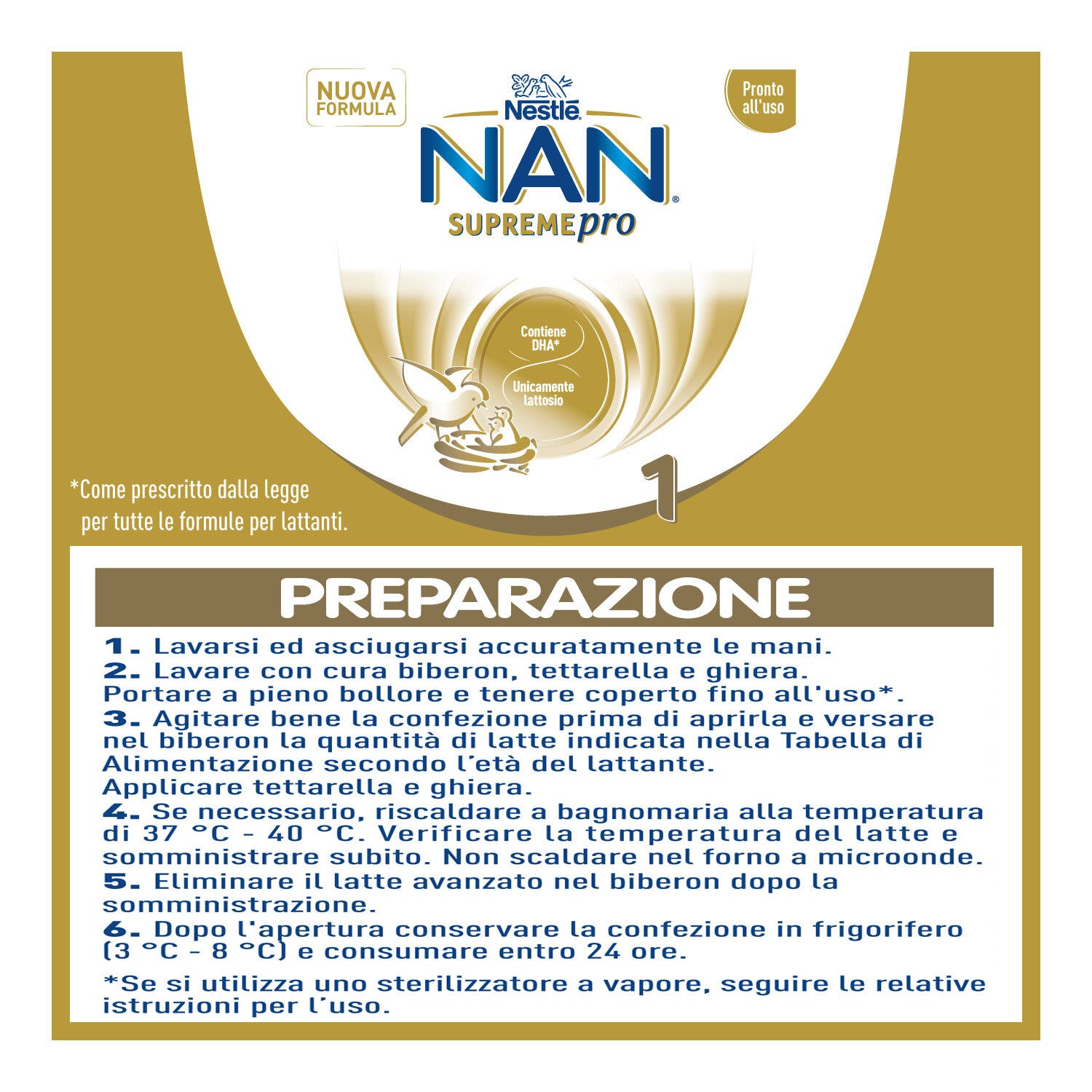 Nestlé NAN Supreme Pro 1 Latte Per Lattanti Dalla Nascita 300ml-4