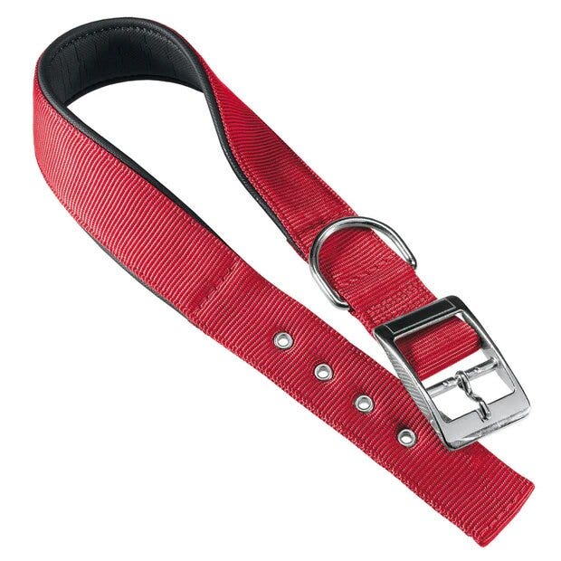 Ferplast Daytona C Collare In Nylon Con Soffice Imbottitura Rosso Per Cani C25/45-1