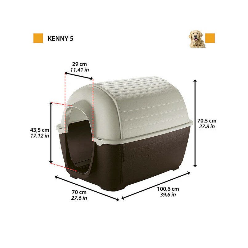 Ferplast Kenny Cuccia In Resina Termplastica Per Cani 70x100,6xh70,5cm-5