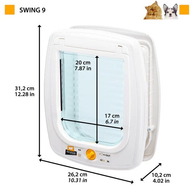 Ferplast Swing 9 Portina Per Grandi Gatti E Piccoli Cani Colore Marrone-2