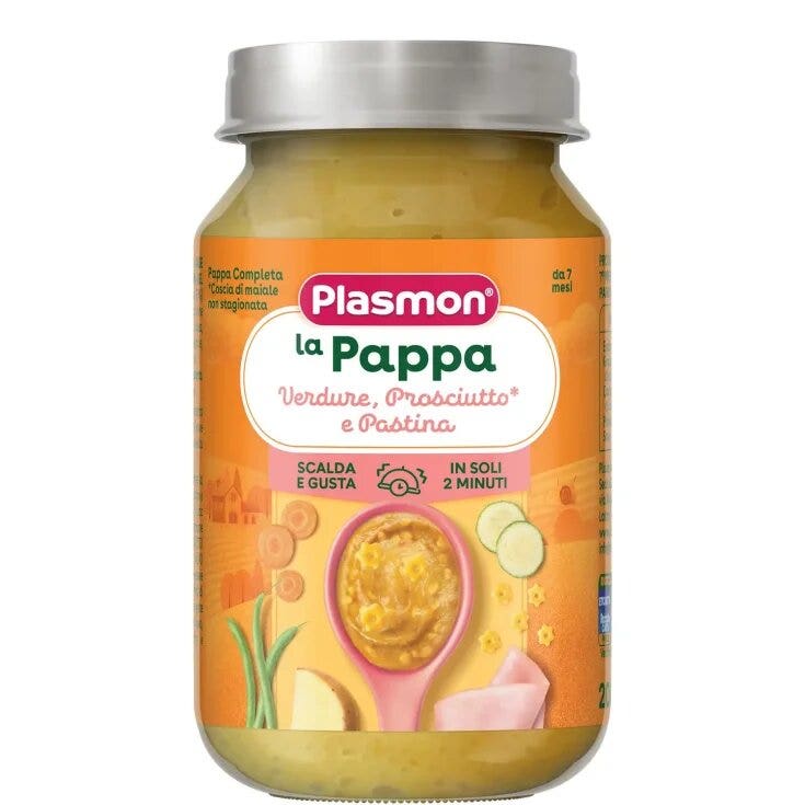 Plasmon La Pappa Verdure Con Prosciutto E Pastina 200g 7 Mesi+-1
