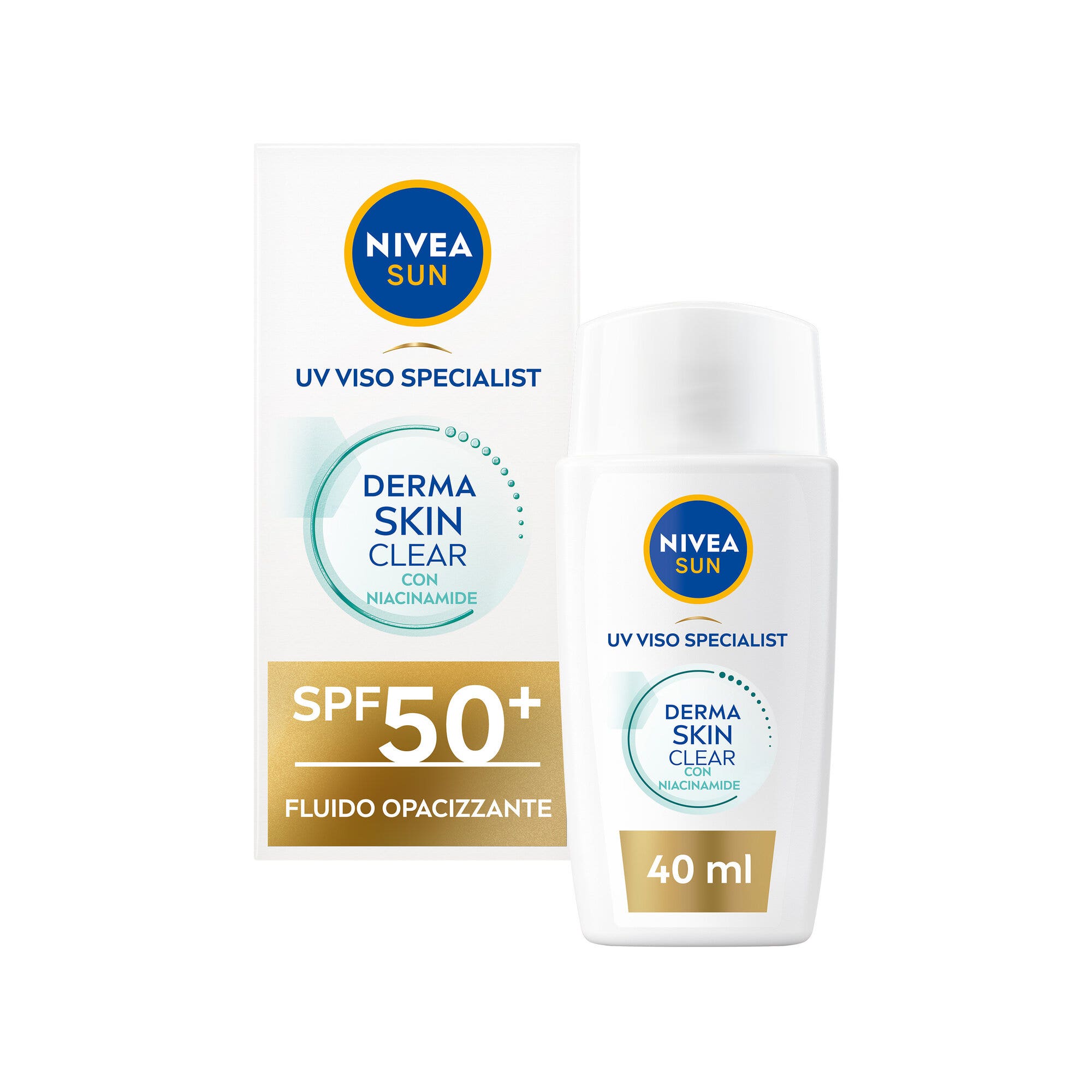 Nivea Sun Uv Viso Derma Skin Clear Fp50+ 40ml Crema Solare Viso Anti-imperfezioni Con Niacinamide-5
