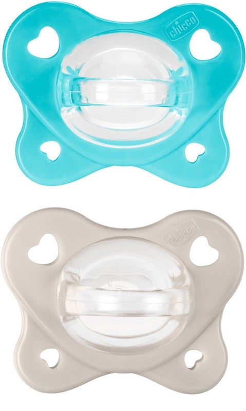 Chicco Dual Soft Succhietto Azzurro 6-16 Mesi 2 Pezzi-0