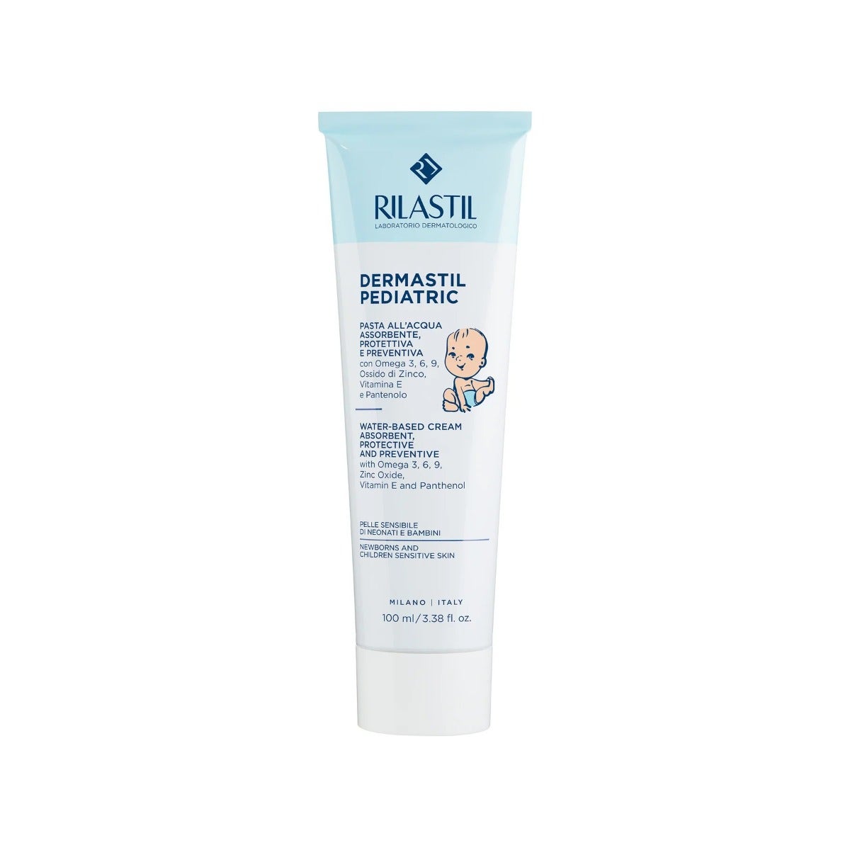 Rilastil Dermastil Pediatric Pasta Acqua 100ml-1