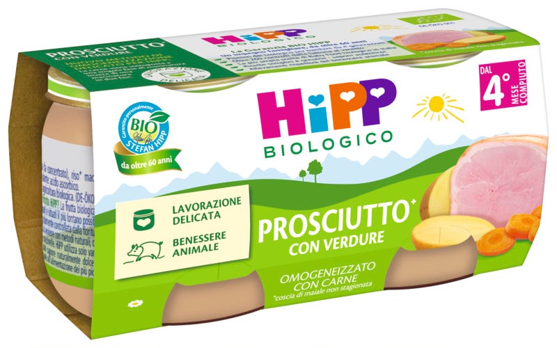 Hipp Bio Omogeneizzato Prosciutto con Verdure 2 Pezzi da 80 g-2