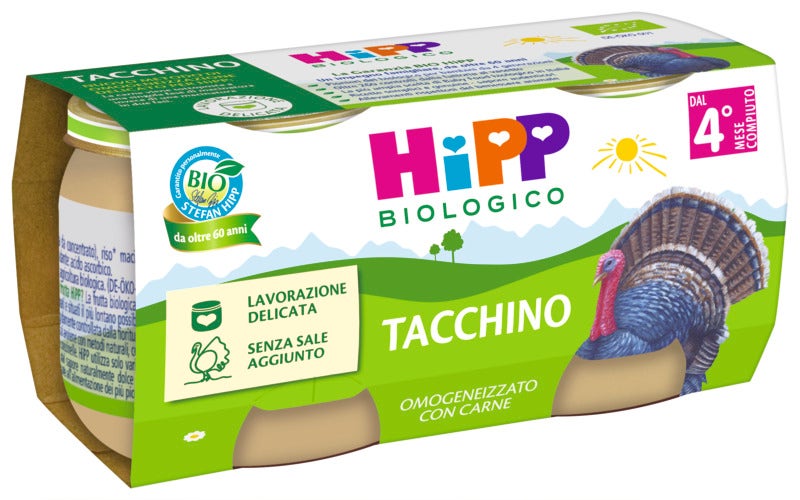Hipp Bio Omogeneizzato Tacchino 2 Pezzi da 80 g-1