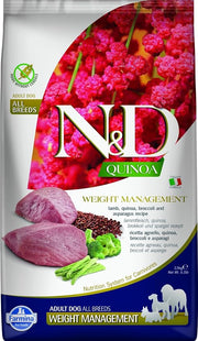 N&d Quinoa Canine Weight Management Lamb Quinoa Broccoli And Asparagus Adult All Breeds 2,5 kg