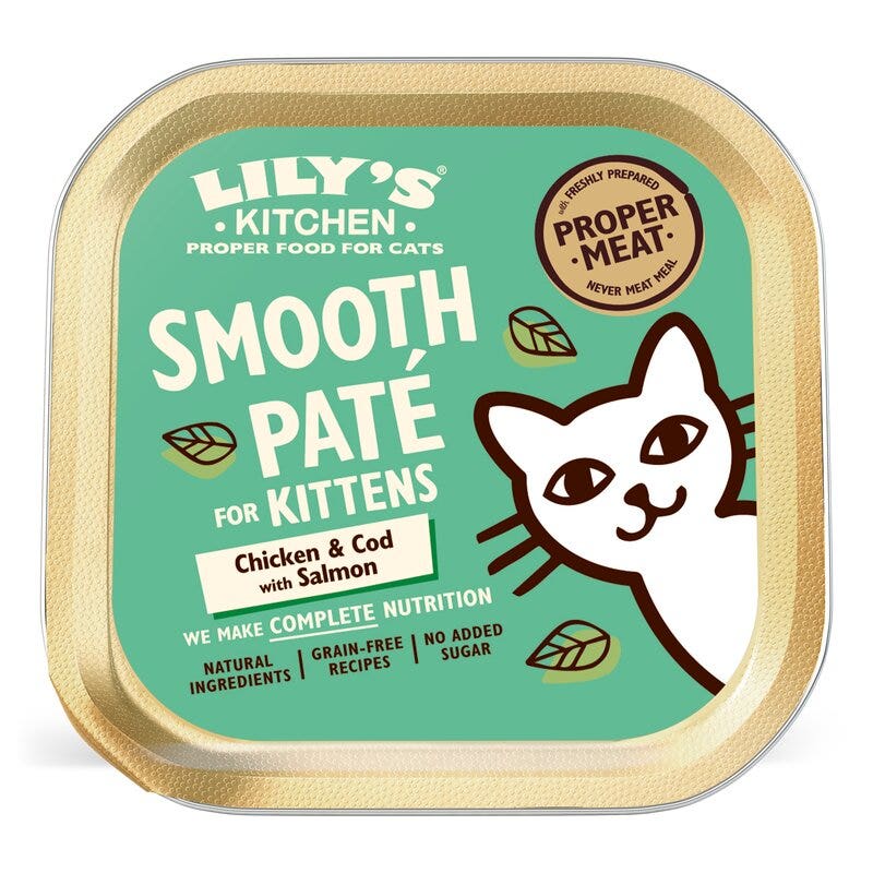 Lily's Kitchen Chicken & Cod with Salmon Pate for Kittens 85g-1