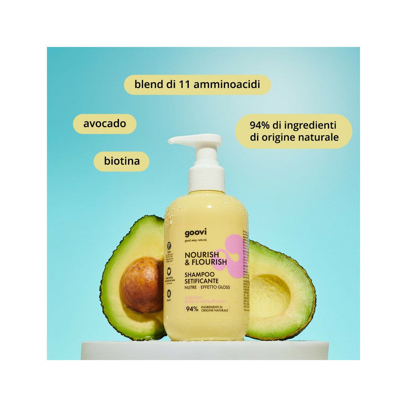 Goovi Nourish & Flourish Shampoo Setificante 250ml-2