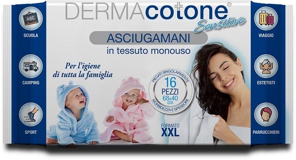 Dermacotone Sensitive Asciugamani Xxl 68x40 cm 16 Pezzi-0