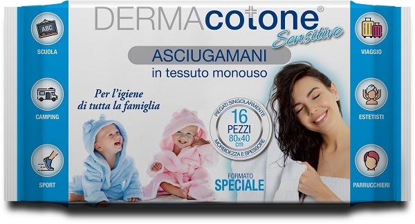 Dermacotone Sensitive Asciugamani Speciale 80x40 cm 16 Pezzi-0