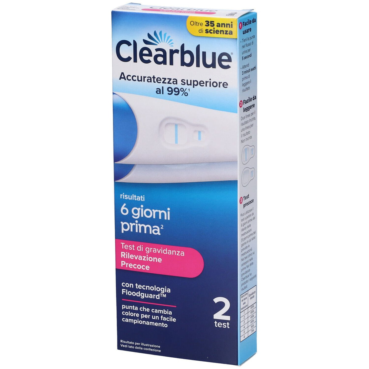 Clearblue Test di Gravidanza Visuale Precoce 2 Test