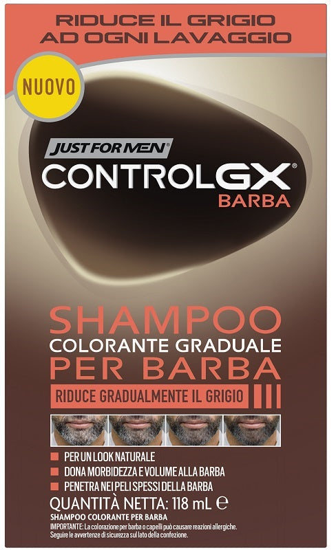 Just For Men Control GX Shampoo Colorante Graduale per Barba 118 ml